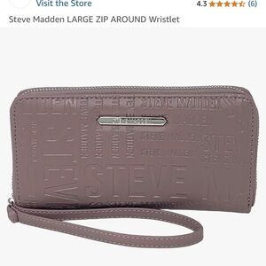 Steve Madden LARGE ZIP AROUND Wristlet